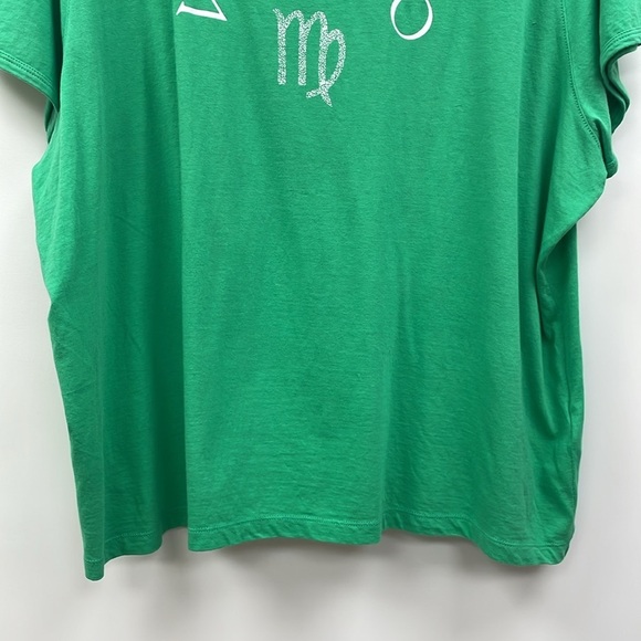 NWOT J. Crew Virgo Horoscope Graphic Short Sleeve Crewneck T-Shirt Green 3X - Picture 4 of 7